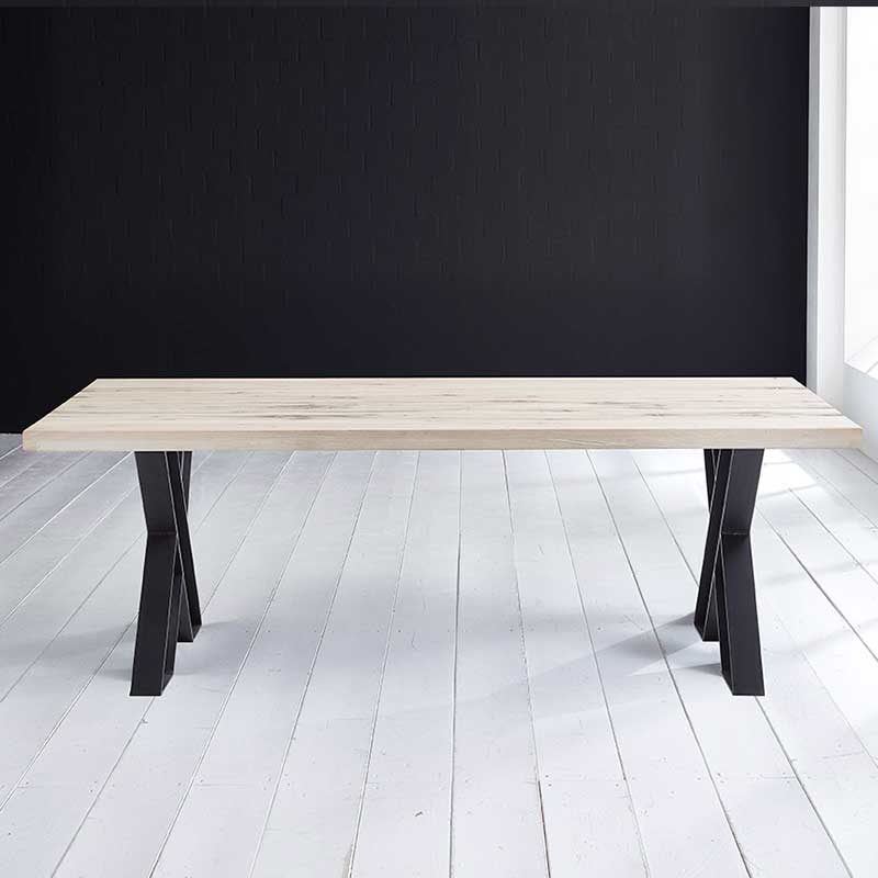 Xleg solid oak dining table