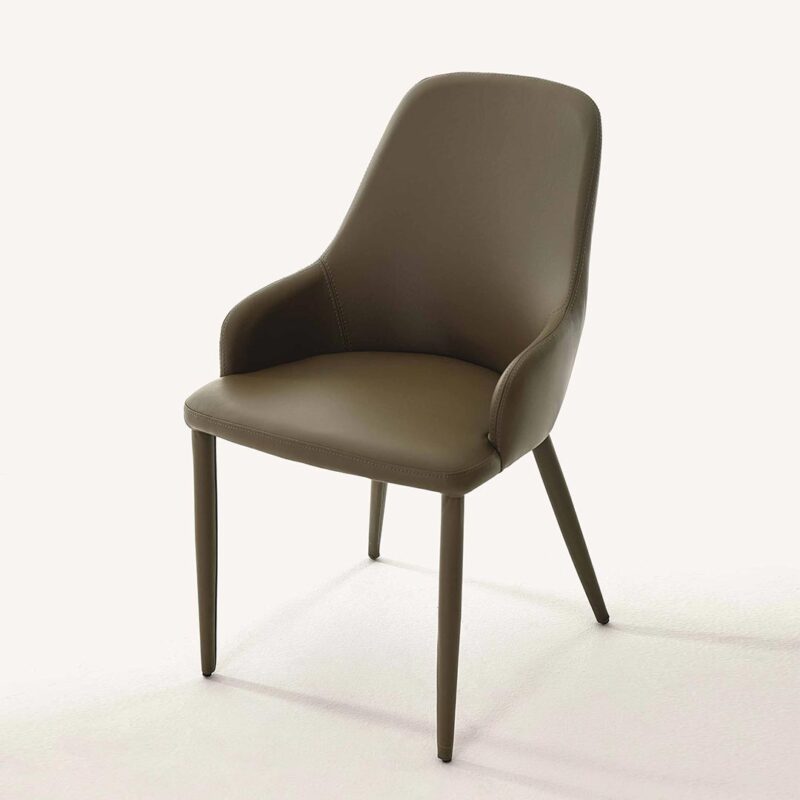Bontempi Casa Matilda Dining Chair brown leather